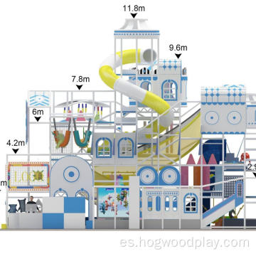 Zona de juegos interior tensada para niños